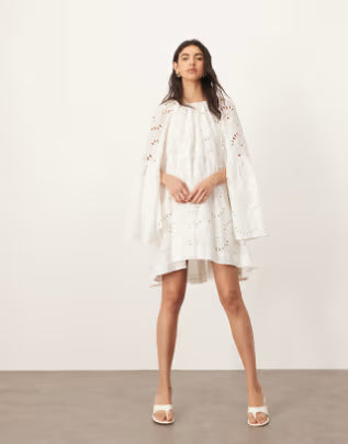 deborah-mini dress in white